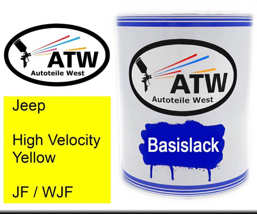 Jeep, High Velocity Yellow, JF / WJF: 1L Lackdose, von ATW Autoteile West.